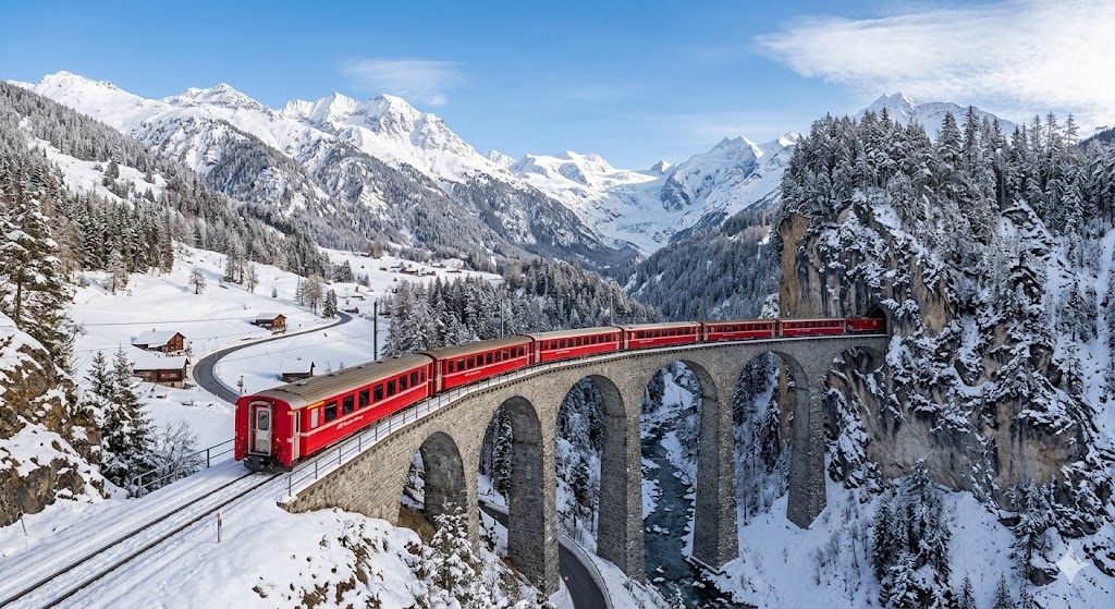 swiss train views