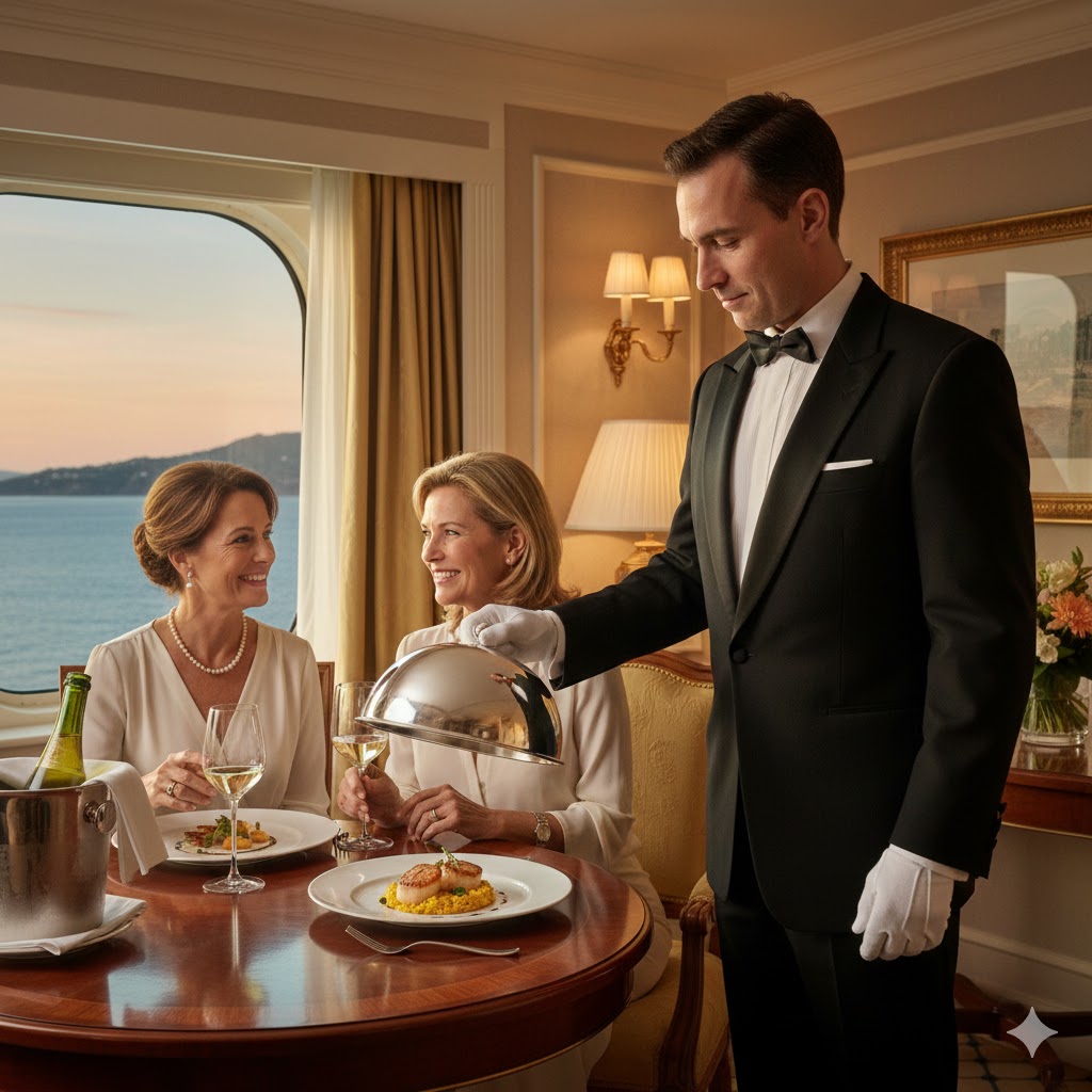 cunard queen elizabeth white glove service