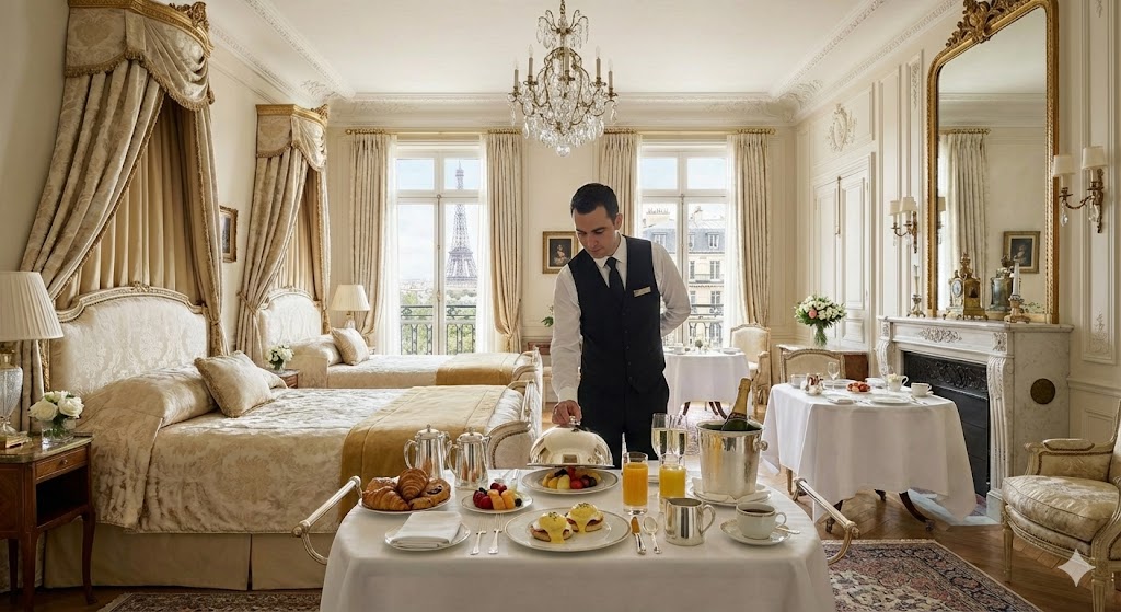 france paris luxury hotel room service