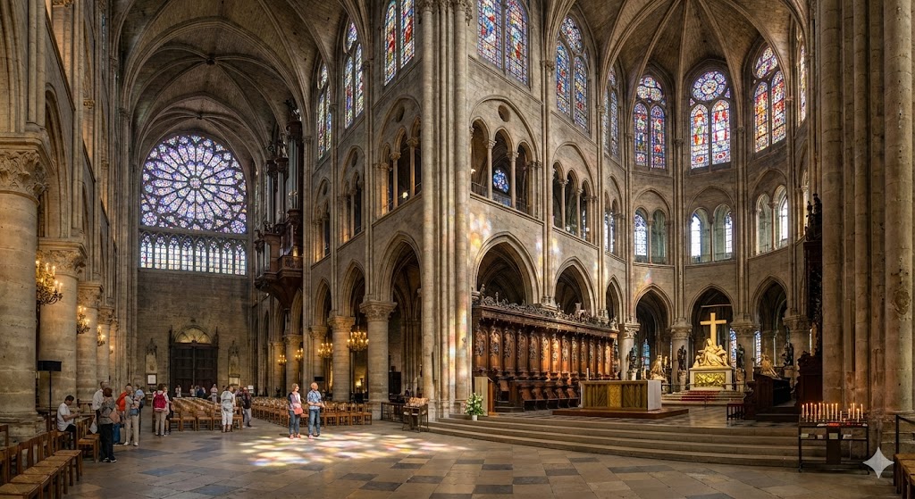 france paris inside of Notre Dame