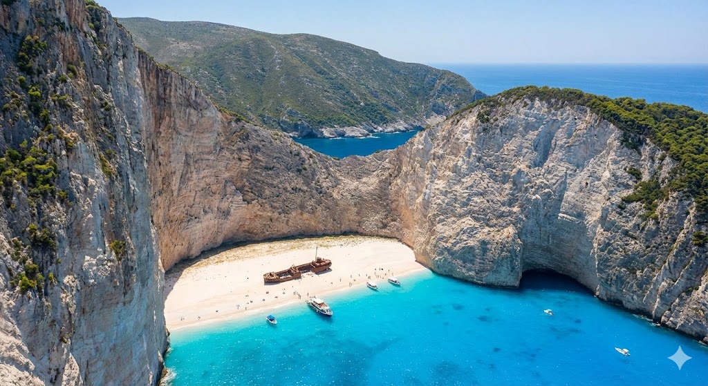 greece Zakynthos’ iconic Shipwreck Beach