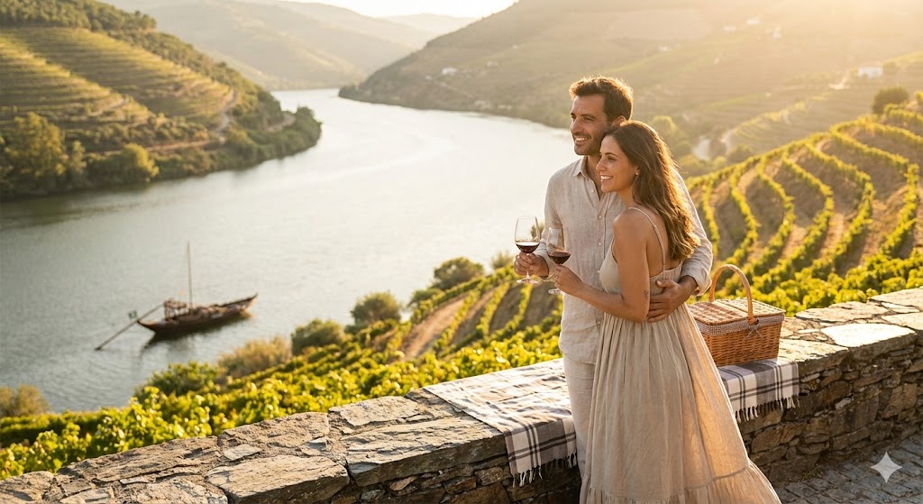 portugal douro valley couple