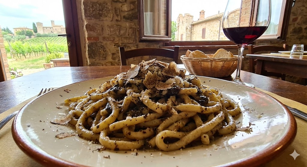 umbricelli pasta with truffles