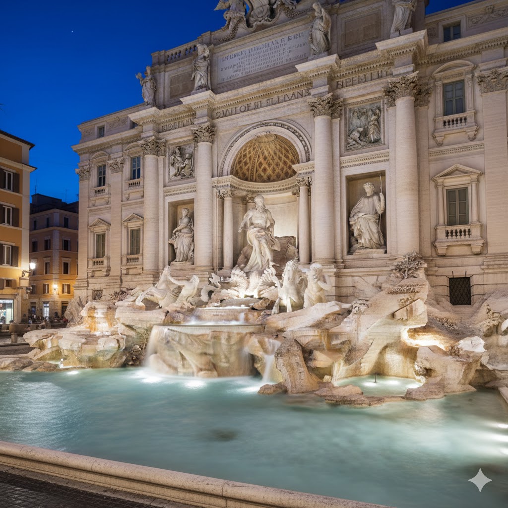 italy rome Trevi fountain 1