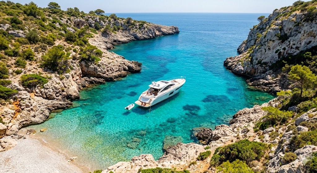 boat in a cove