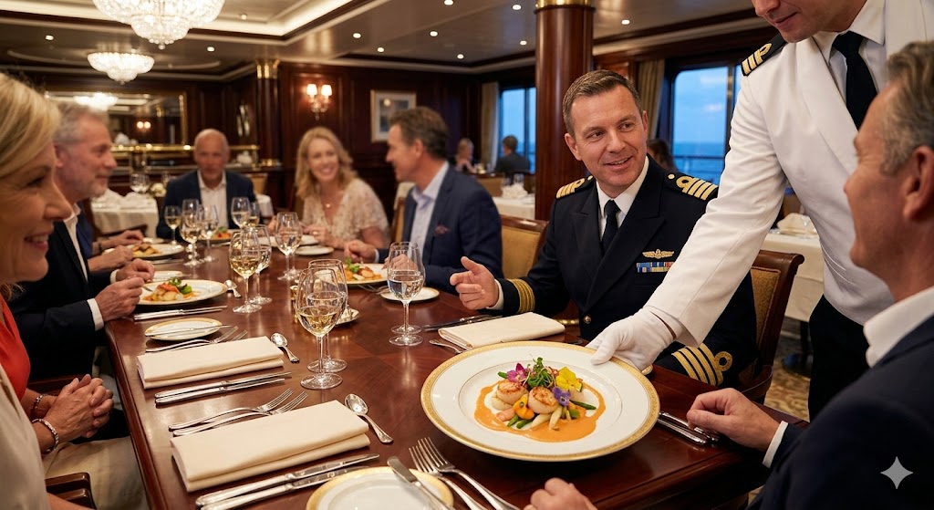communal table on cruise