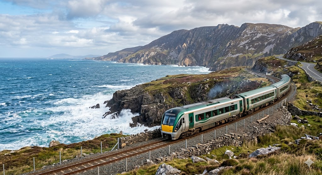 ireland train along wild atlantic way
