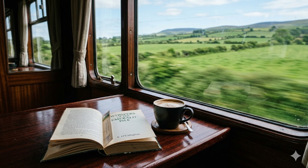 ireland train mahongy table and coffe and window