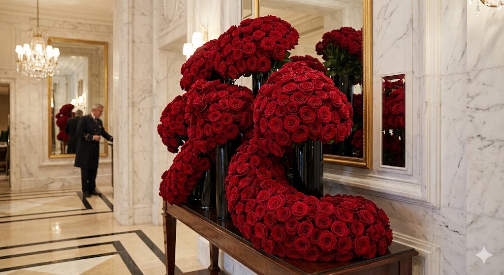 paris Jeff Leatham’s massive, sculptural floral installations in the marble-clad lobby of the Four Seasons George V.