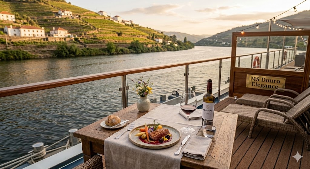 river cruise a beautifully plated gourmet dish