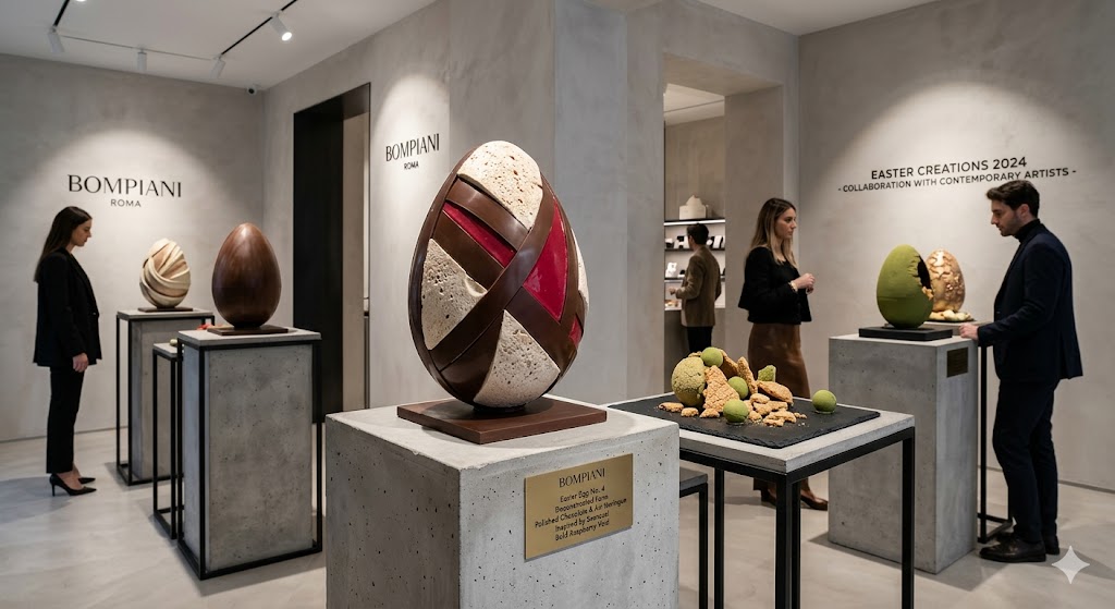 rome Bompiani is famous for its Easter Eggs and seasonal creations that resemble sculptures more than food.