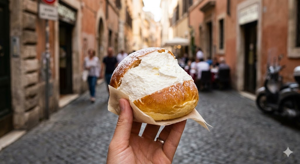 rome breakfast pastrey