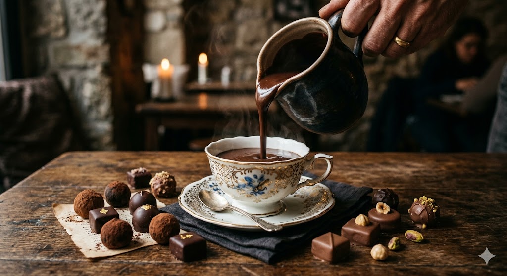 rome shot of thick Italian hot chocolate