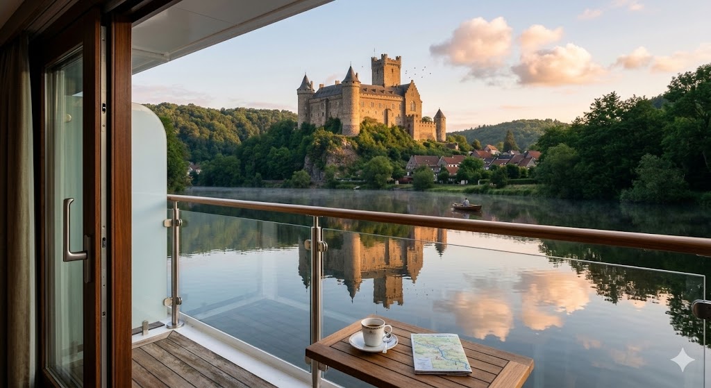 view of castle from river cruise