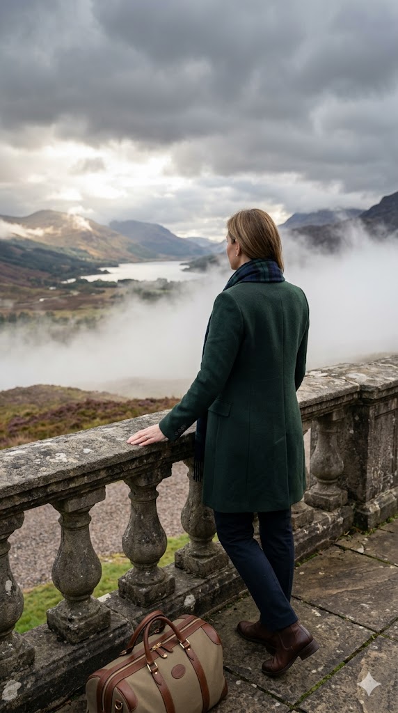 scotland misty valley in the Scottish Highlands