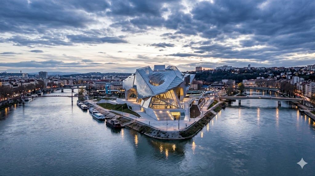 futuristic musee des confluences lyon