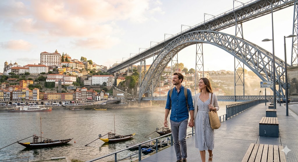 porto Dom Luis I Bridge to Vial Nova de Gaia.