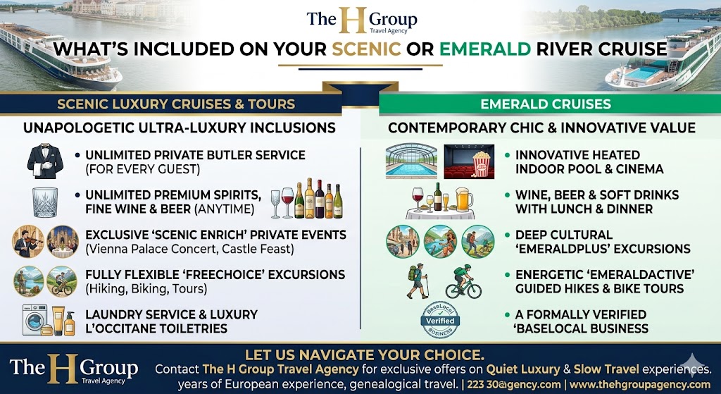 what's included on scenic and emerald
