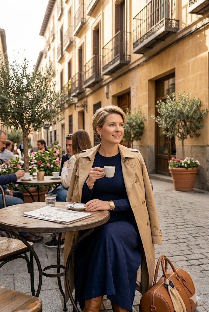 madrid women at a table