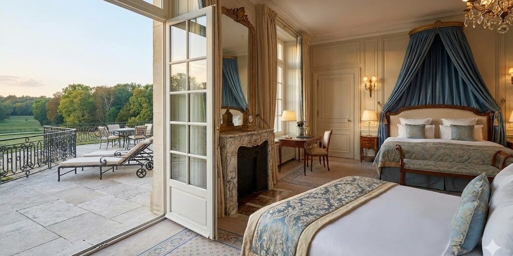 France Chantilly InterContinental Chantilly Chateau Mont Royal room view