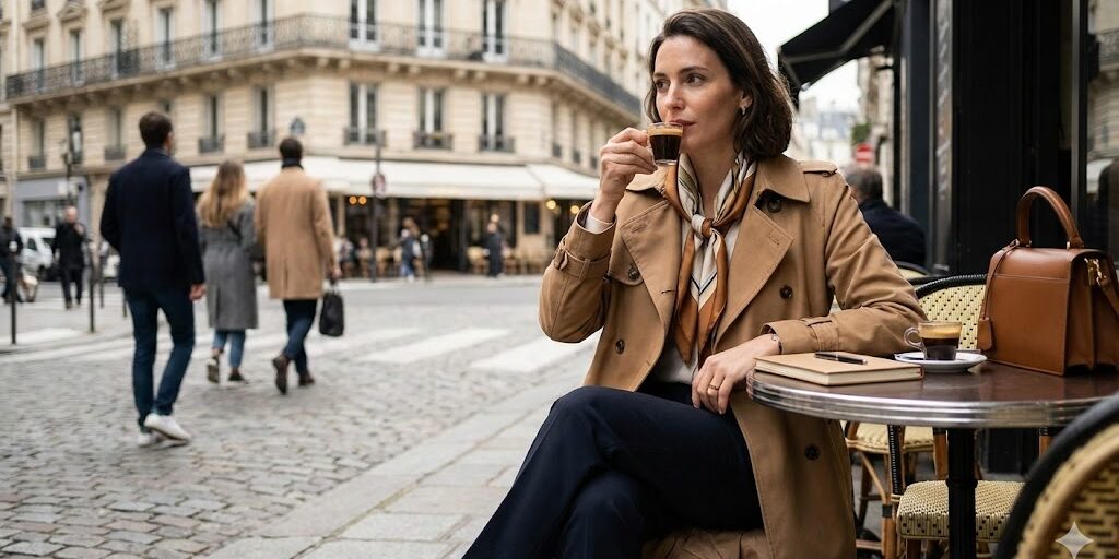 Paris women drinking coffee from gemini