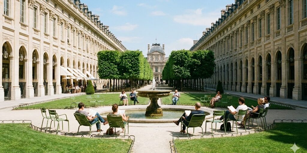 france, paris jardin du palais peaceful haven near the louvre