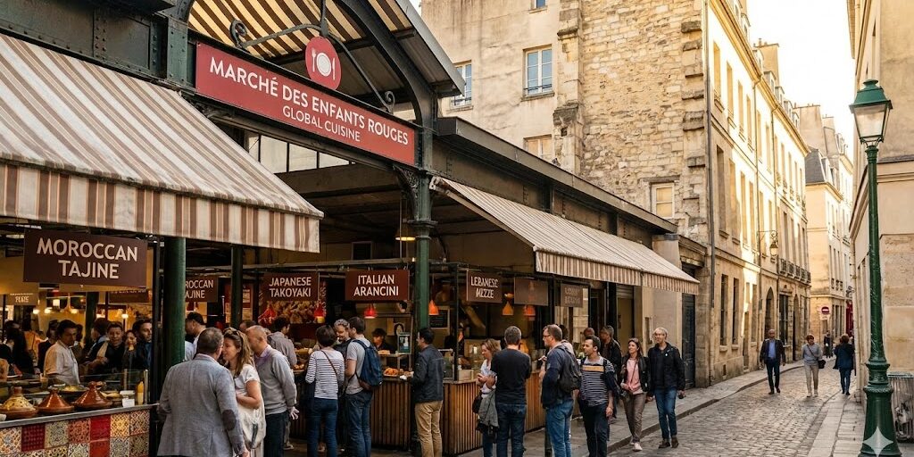 france, paris marche de enfantss rouge
