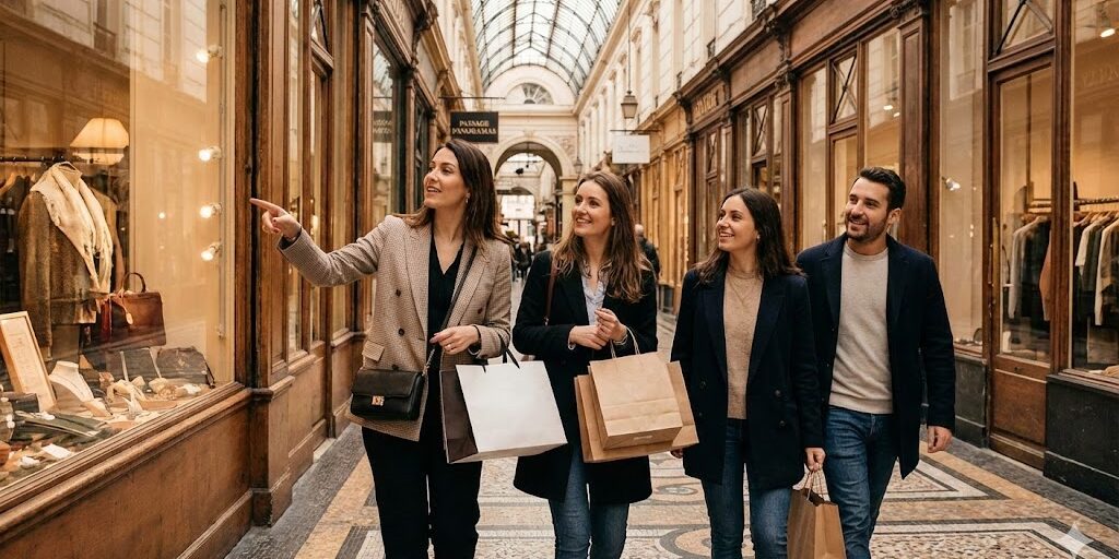 france paris shopping at passages couverts