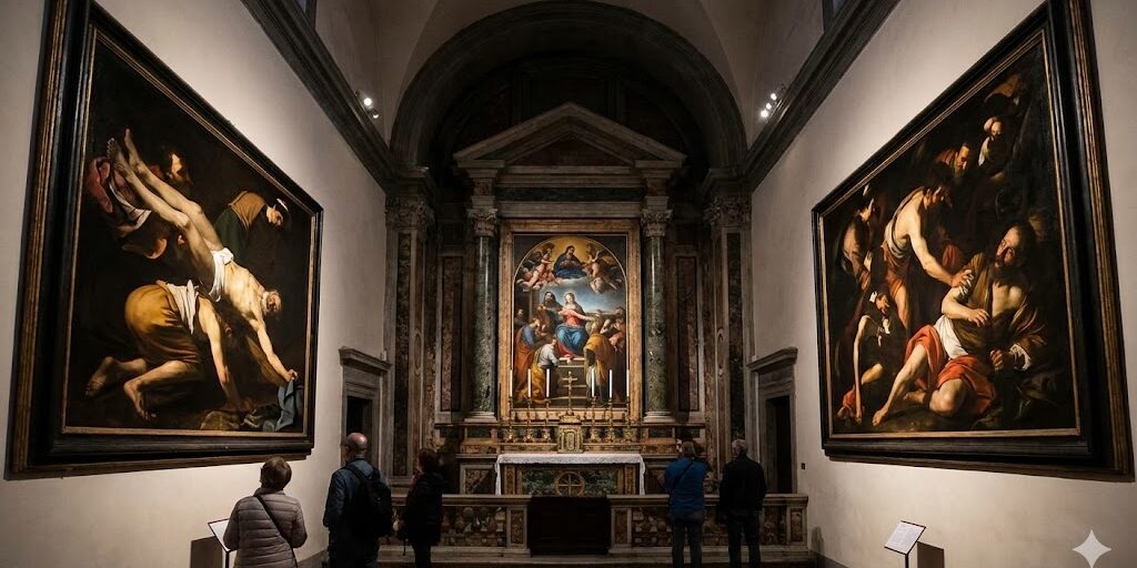 italy, rome Santa Maria del Popolo Caravaggio paintings