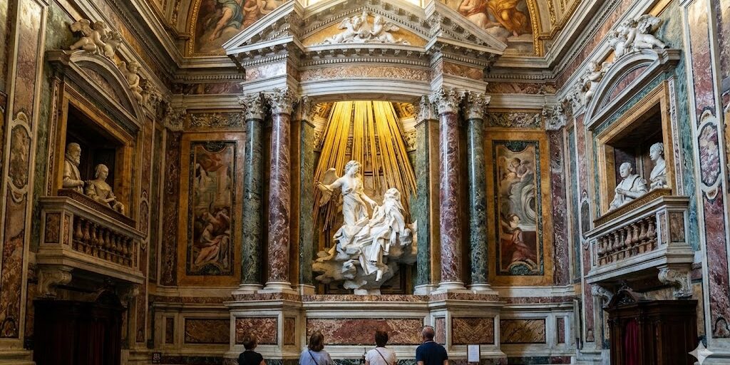 italy rome, Santa Maria della Vittoria berni Ecstasy of Saint Teresa.