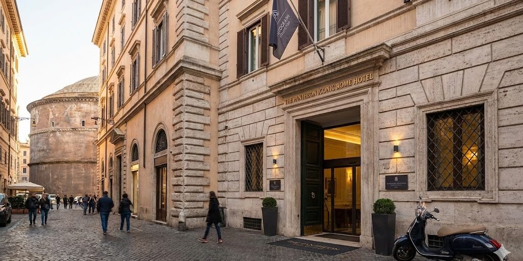 italy, rome pantheon iconic hotel